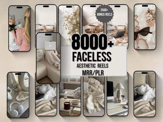 8000+ Faceless Aesthetic Reels (with Resell Rights)