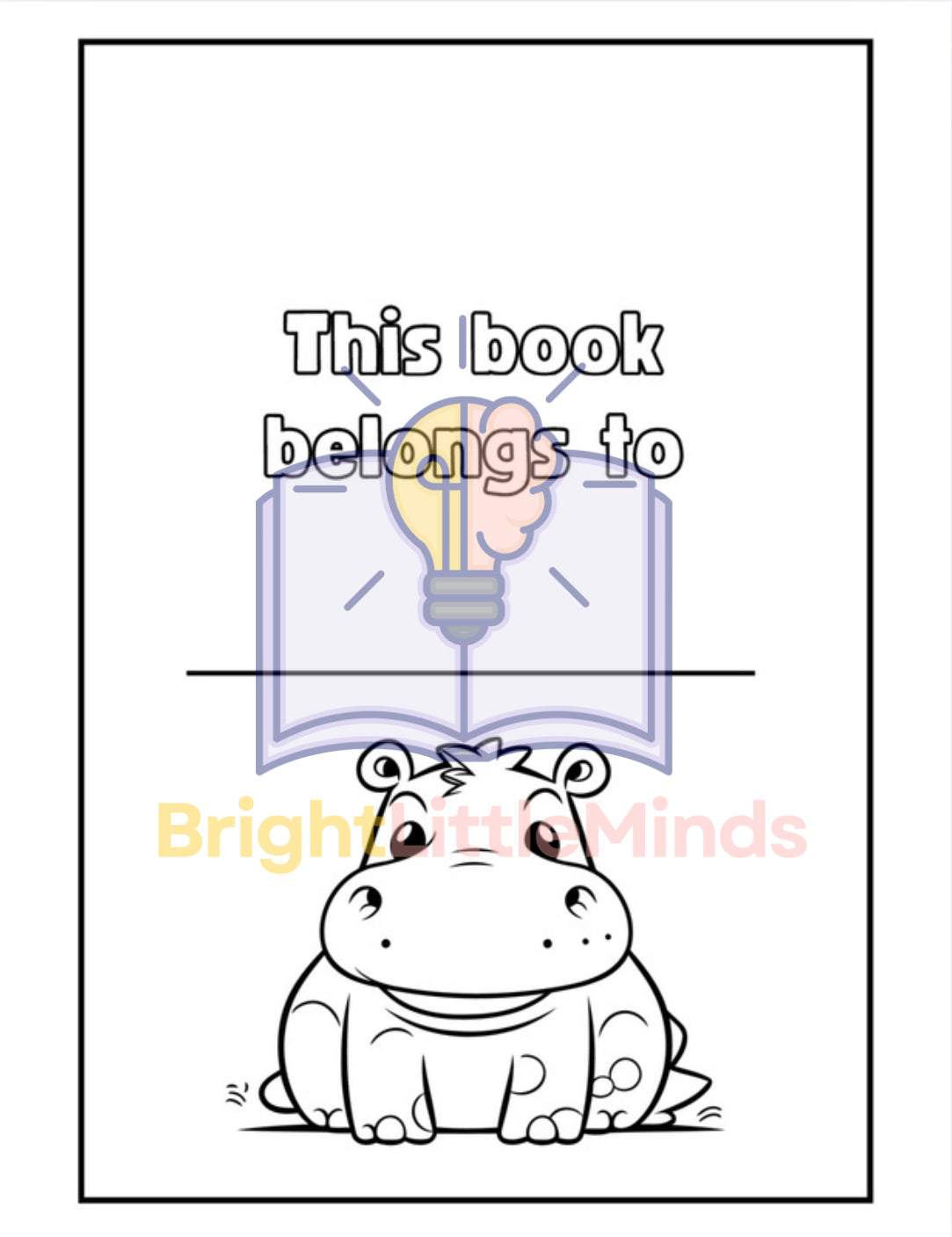 BrightLittleMinds Animal Alphabet Coloring Book