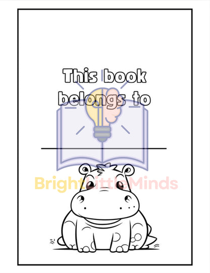 BrightLittleMinds Animal Alphabet Coloring Book